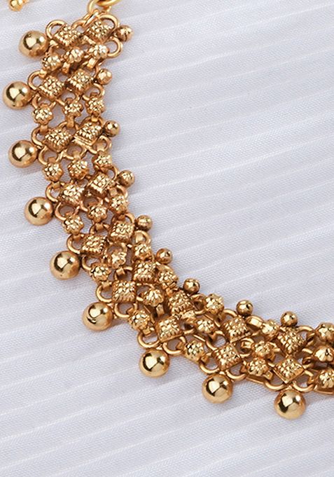Gold Plated Embellished Necklace