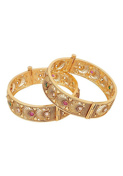 Gold Plated Artificial Stone Bangles