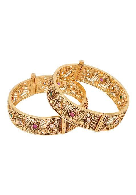Gold Plated Artificial Stone Bangles