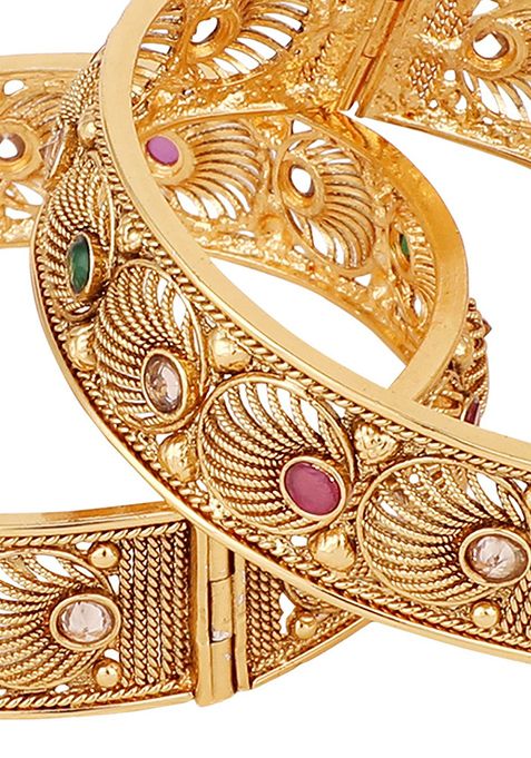 Gold Plated Artificial Stone Bangles