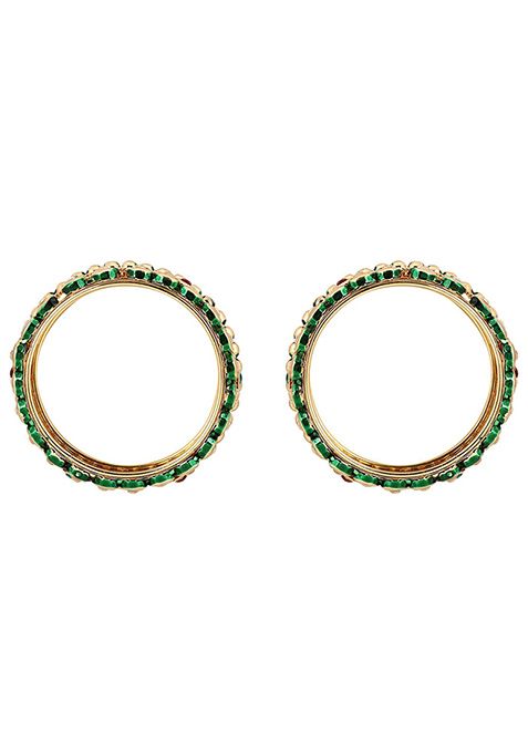Gold Plated Artificial Stone Bead Bangles