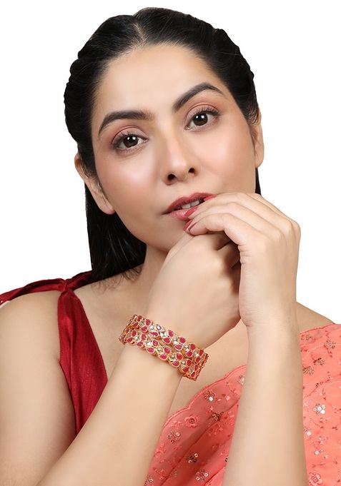 Red Cubic Zirconia Bangles