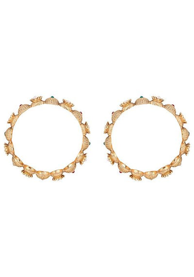 Gold Plated Artificial Stone Bead Bangles