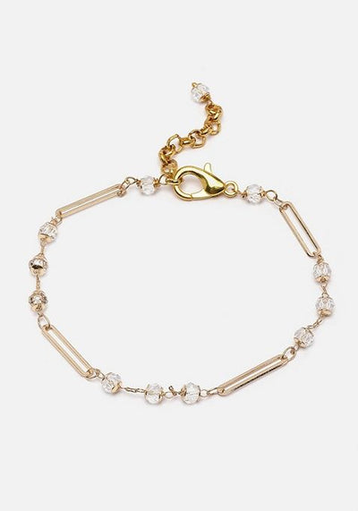 White Gold Plated Pearl Natural Stone Bracelet