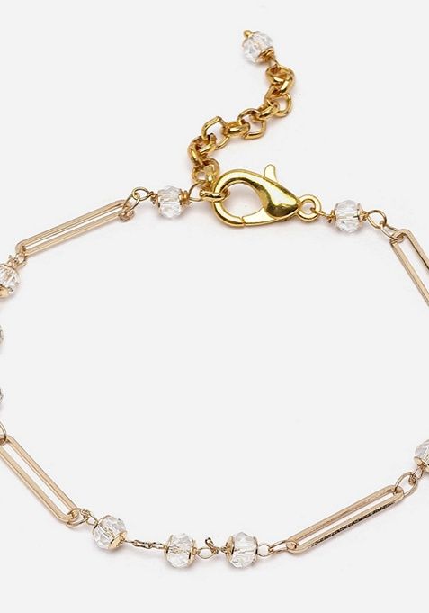 White Gold Plated Pearl Natural Stone Bracelet