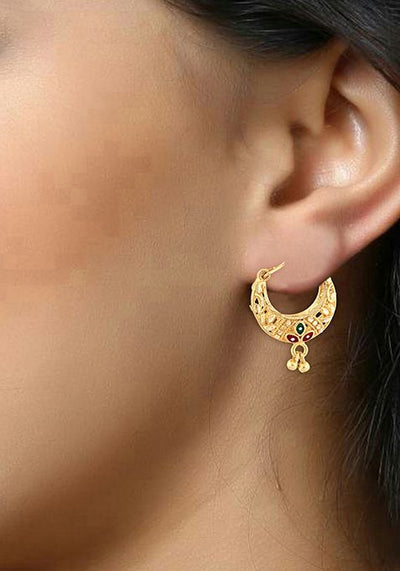 Traditional Gold Plated Chandbali Earrings