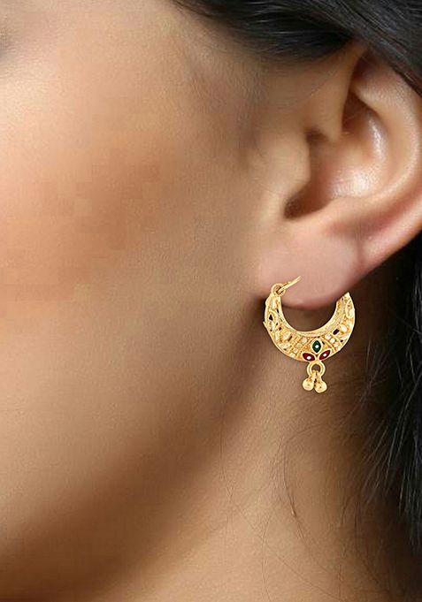 Traditional Gold Plated Chandbali Earrings