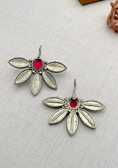 Silver Plated Cubic Zircon American Diamond Earrings