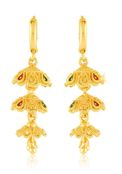 Traditional Alloy Gold Plated Jhumka Earrings