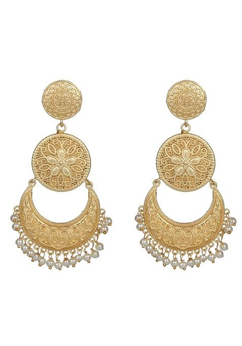 Matte Gold Finish Handcrafted Earrings