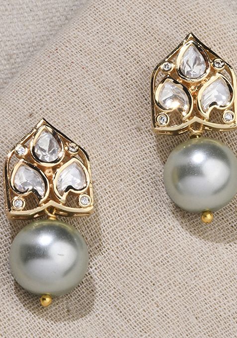 Gold Plated Ocean Mist Studs Earrings