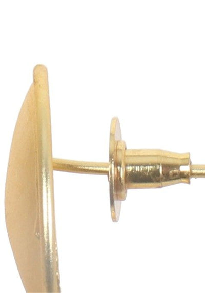 Matte Gold Finish Handcrafted Stud Earrings