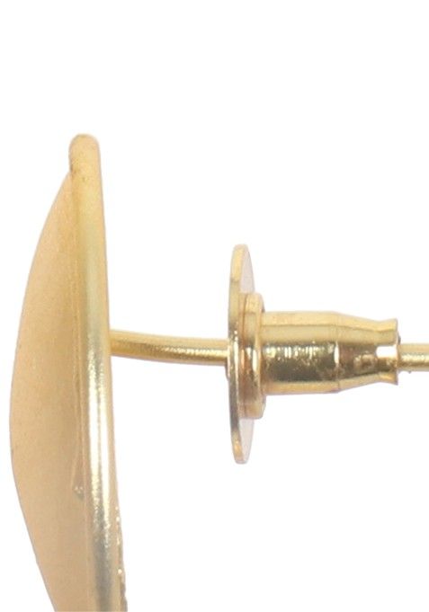 Matte Gold Finish Handcrafted Stud Earrings