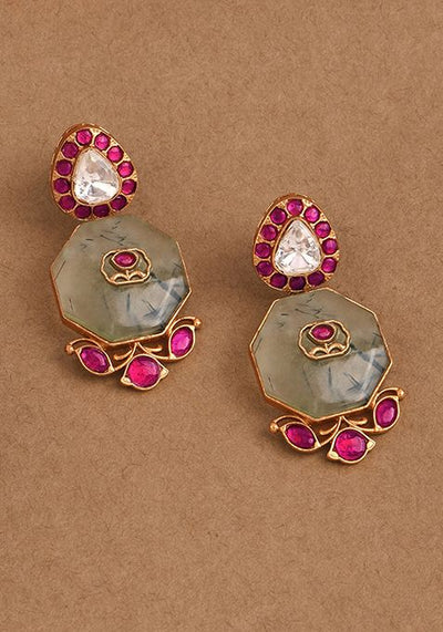 Blush Pink And Mint Dangle Earrings