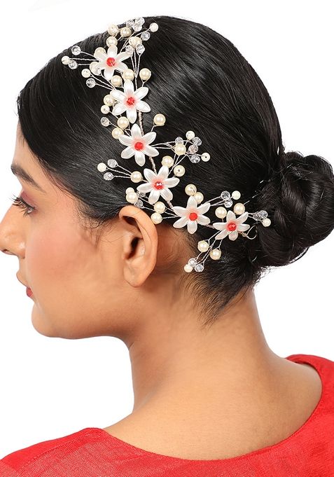 White Pearl Hair Accessory