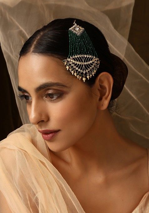 Green Gold Tone Polki Passa