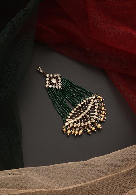 Green Gold Tone Polki Passa
