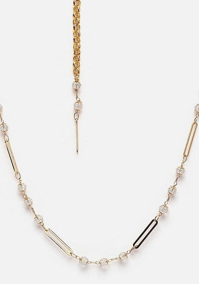 White Gold Plated Pearl Natural Stone String Necklaces