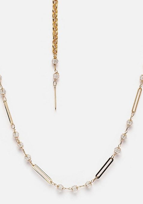 White Gold Plated Pearl Natural Stone String Necklaces