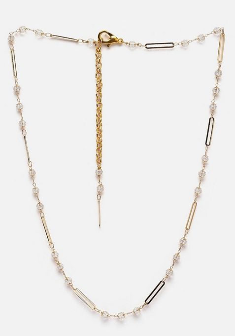 White Gold Plated Pearl Natural Stone String Necklaces