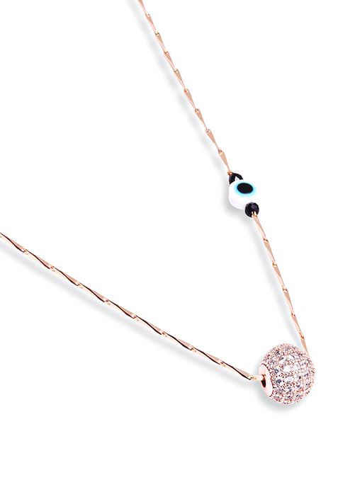 Rose Gold Plated Cubic Zircon American Diamond Mangalsutra
