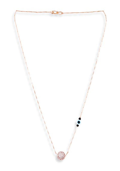 Rose Gold Plated Cubic Zircon American Diamond Mangalsutra
