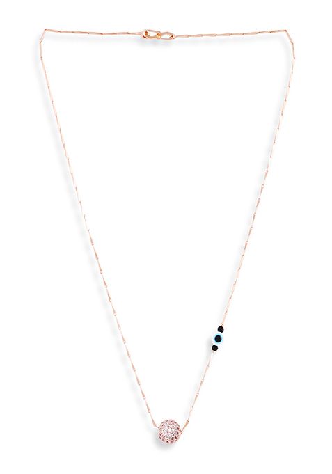 Rose Gold Plated Cubic Zircon American Diamond Mangalsutra