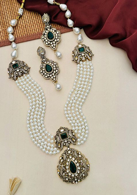 Gold Plated Cubic Zircon American Diamond Necklace