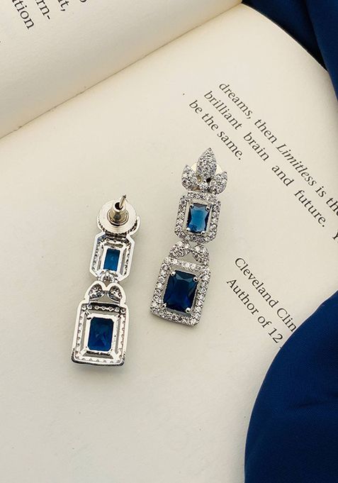 Silver Plated Cubic Zircon American Diamond Necklace