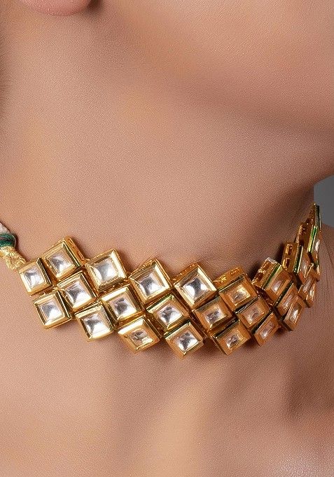 Silver Handcrafted Kundan Choker Necklace