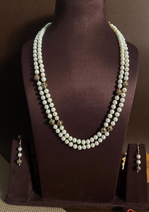 Gold Plated Cubic Zircon American Diamond Necklace