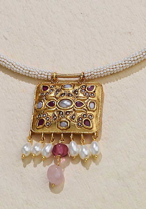 Gold Plated Delicate Temple Necklace