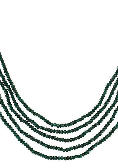 Emerald Green Onyx Bead Necklace