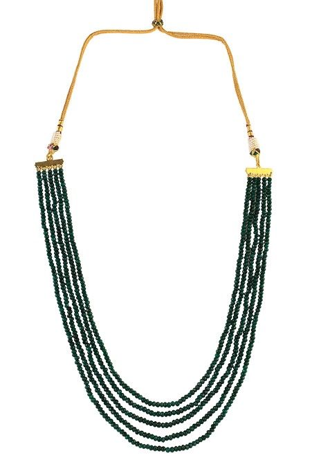 Emerald Green Onyx Bead Necklace
