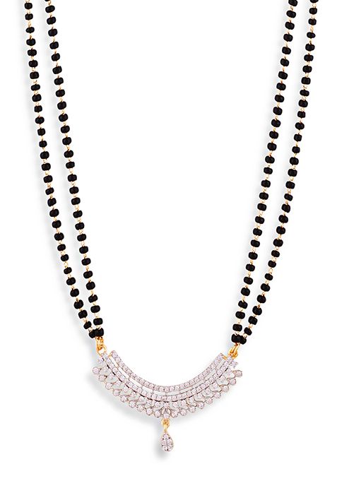 Gold Plated Cubic Zircon American Diamond Mangalsutra