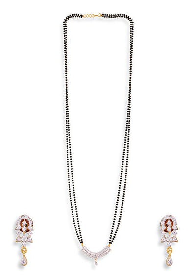 Gold Plated Cubic Zircon American Diamond Mangalsutra