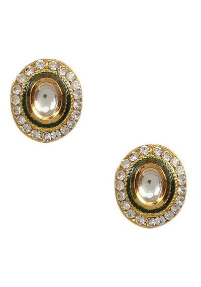 Silver Handcrafted Kundan Studded Necklace And Earrings Set