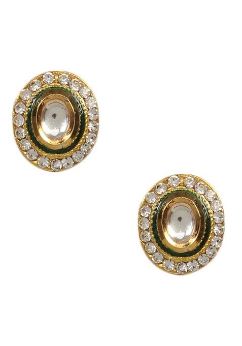 Silver Handcrafted Kundan Studded Necklace And Earrings Set