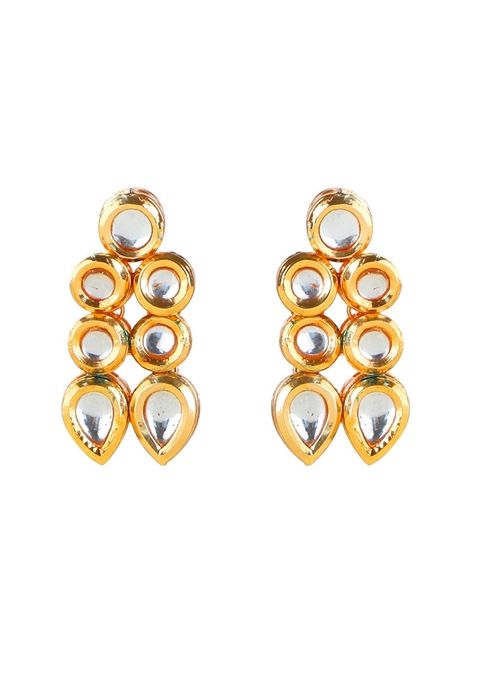 Gold Kundan Studded Necklace Set