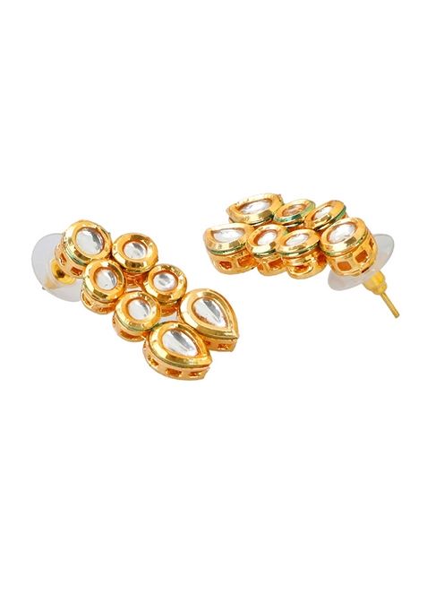 Gold Kundan Studded Necklace Set