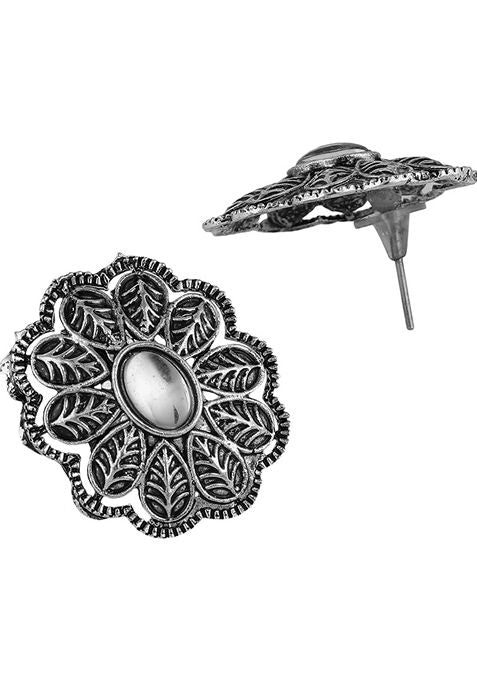 Silver Oxidised Necklace Set