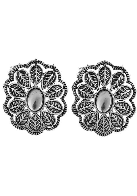 Silver Oxidised Necklace Set