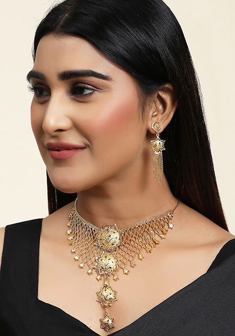 Gold Plated Necklace Set