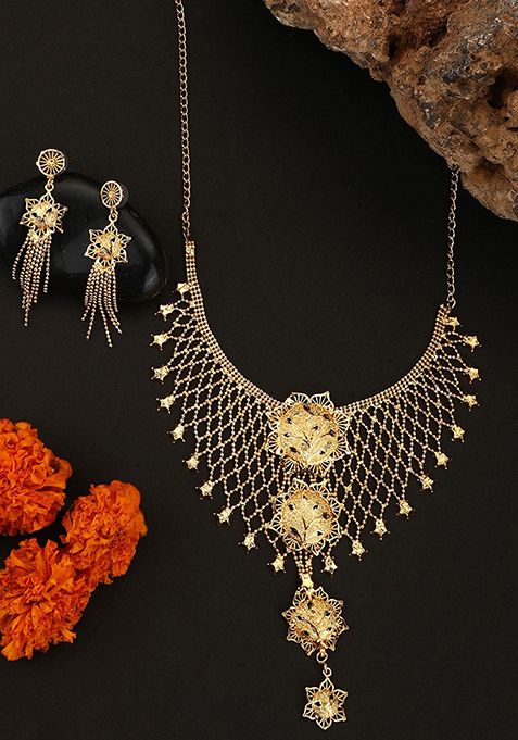 Gold Plated Necklace Set