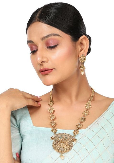 Gold Cubic Zirconia Necklace Set