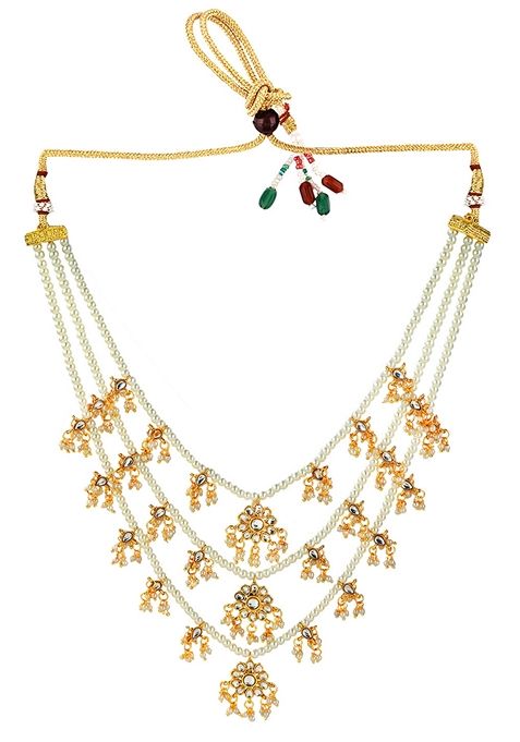 White Pearl Necklace Set