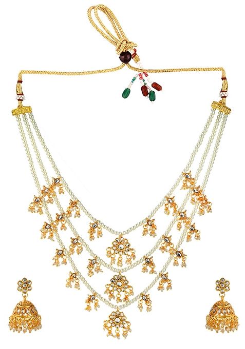 White Pearl Necklace Set