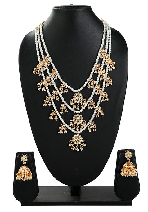 White Pearl Necklace Set