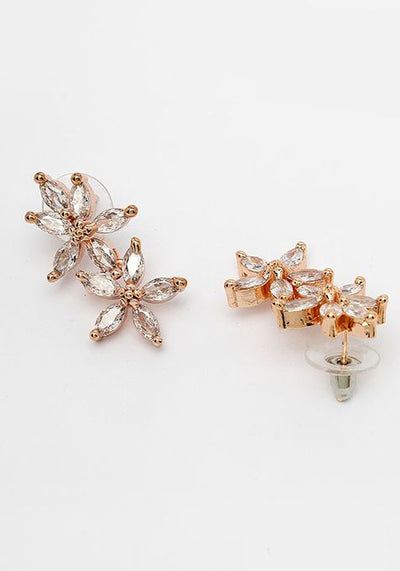 Gold Gold Plated Cz Stone Handcrafted Jewellery Set