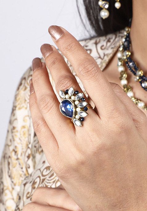 Multi Blues Hues Rings